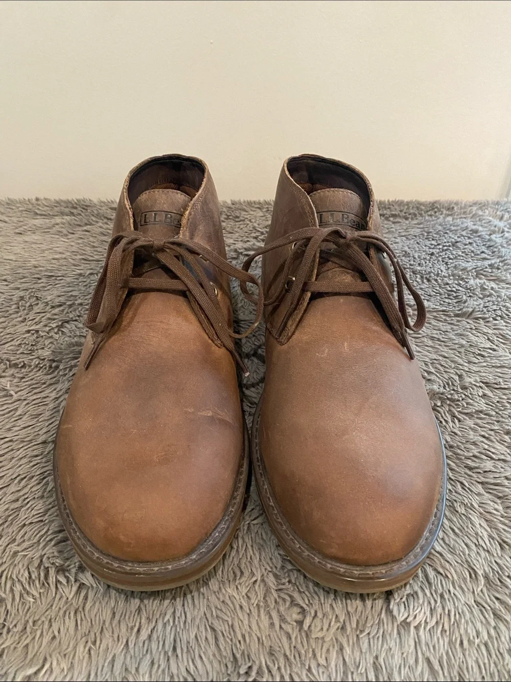Mens LL Bean Stonington Chukka Boot Brown leather size 11.5 medium NWOT casual